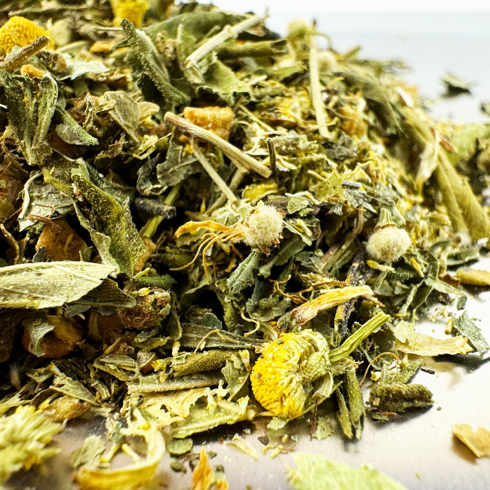 Zoom de tisanes de CBD marchand de sable