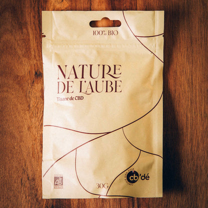 Sachet de la tisane au CBD marchand de sable de la marque Cb'dé